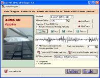 A screenshot of the program CD to MP3 Ripper 1.0
