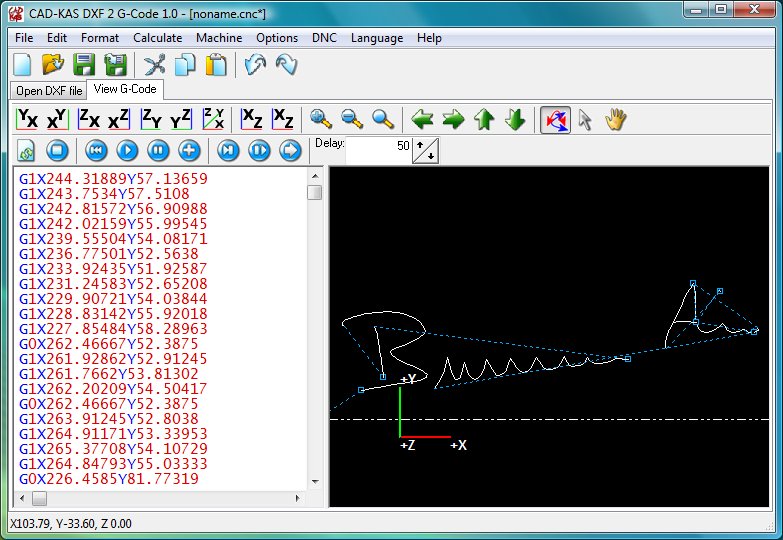 Screenshot for DXF 2 G-Code 1.0