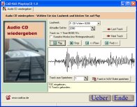 A screenshot of the program PlayAnyCD 1.0 - fix scratched cd