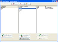 Screenshot von MySQL Admin-Interface 1.0.